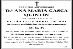 Ana María Gasca Quintín